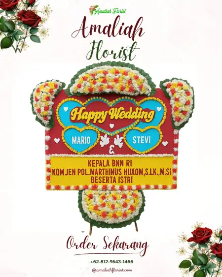 Papan Bunga Pernikahan Lolu Selatan